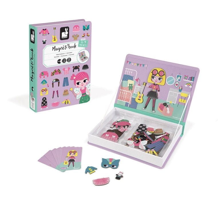 Magnetyczna Układanka Kostiumy Dziewczynka Magnetibook - Janod