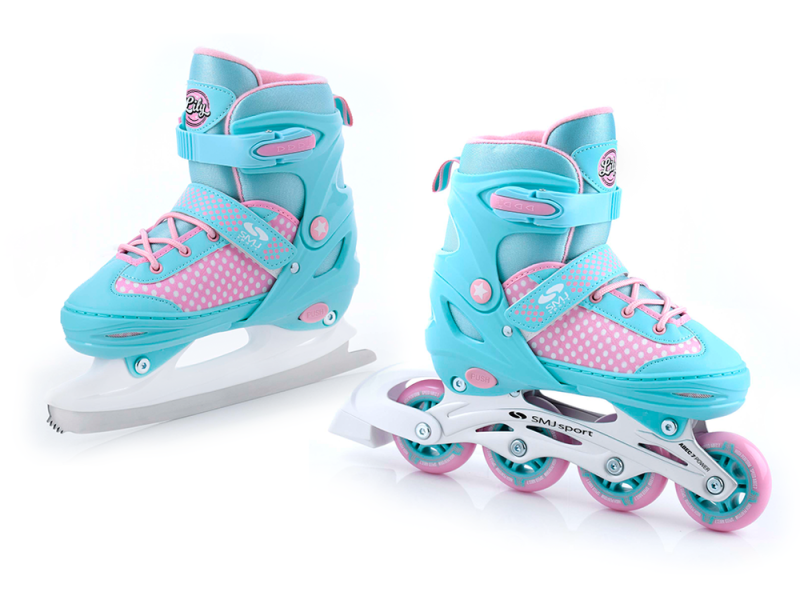 Rolki Łyżwy 2w1 rozmiar 38-41 Lily SMJ Sport