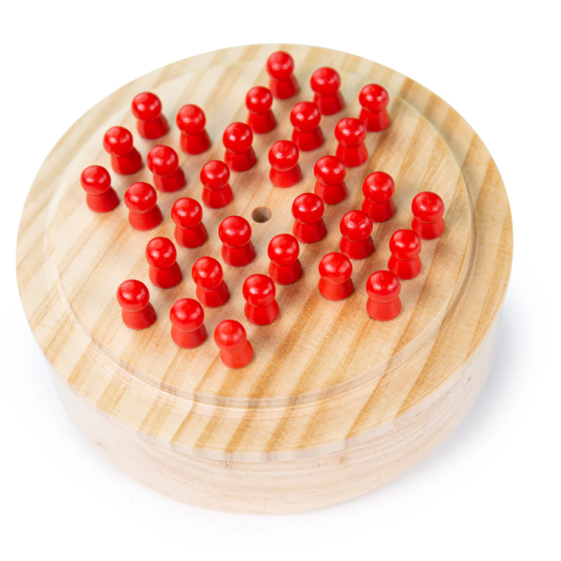 Mini Solitaire Bigjigs Toys gra w zamykanym pudełku