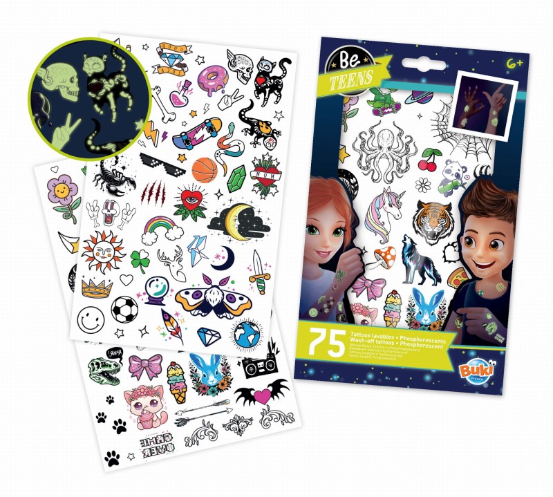 Tatuaże świecące w ciemności 75 szt. Be Teens Buki