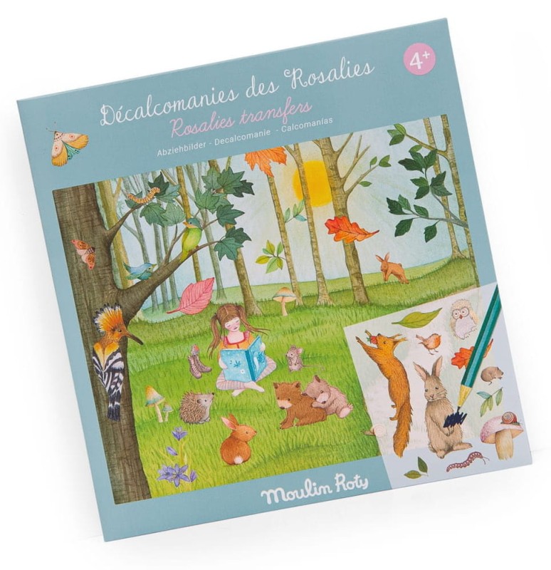 Kalkomania obrazki do kopiowania Las zwierzęta i rośliny Moulin Roty