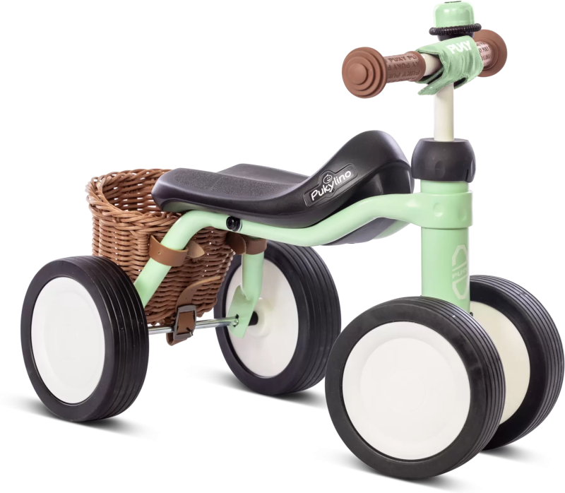 PUKYLINO BUNDLE rowerek biegowy z koszyczkiem 1+ Jeździk green pastell green