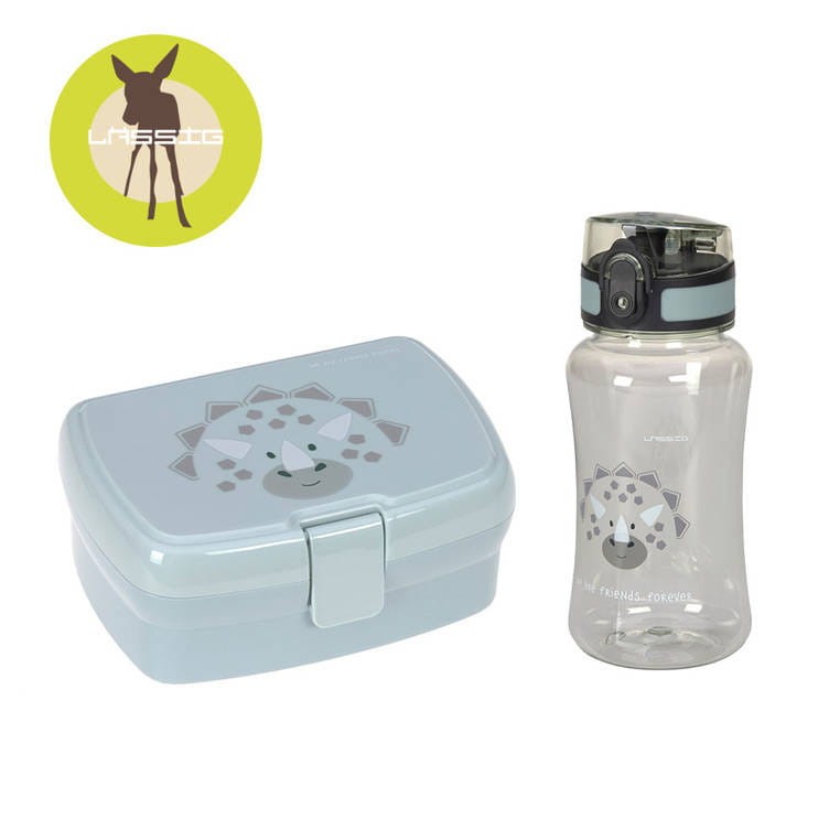 Zestaw śniadaniówka i bidon Dinozaur Lassig