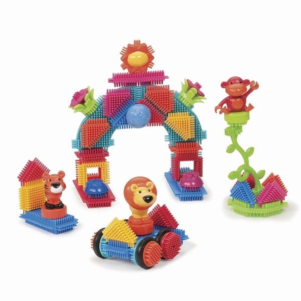 Klocki Jeżyki w Tubie Dżungla 54el. - Bristle Blocks