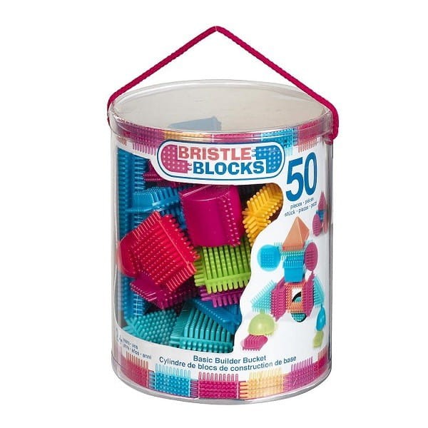 Klocki Jeżyki w Tubie Zestaw Podstawowy 50 el. - Bristle Blocks