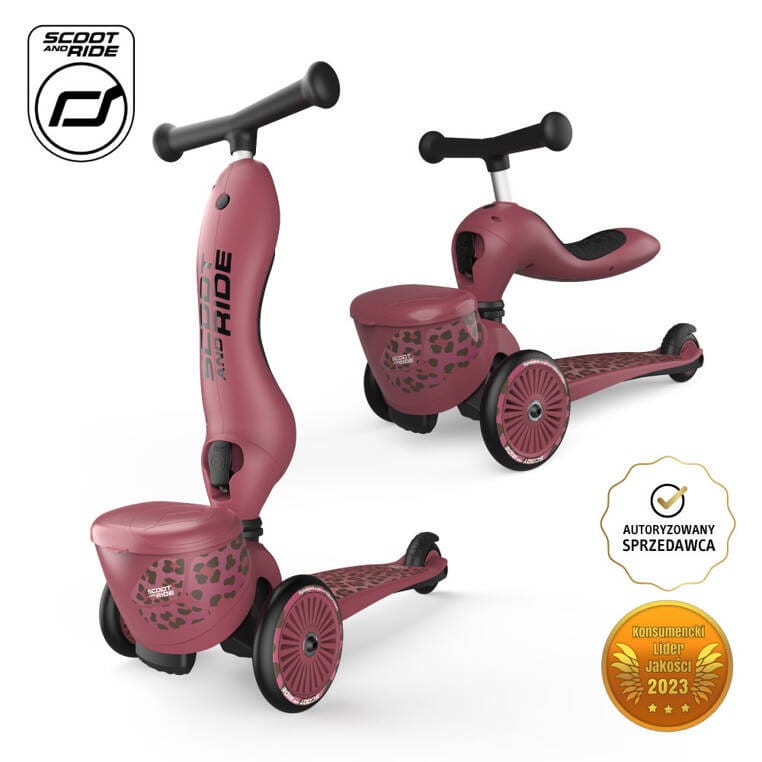 Hulajnoga Jeździk 2w1 ze schowkiem Highwaykick 1 Lifestyle Wildcat Scoot & Ride
