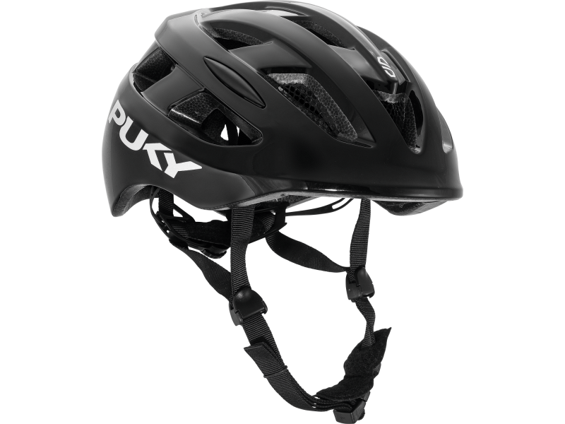 Kask dziecięcy rowerowy ze światełkiem Puky M czarny 54-58 cm
