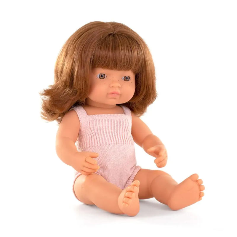 Lalka dziewczynka z rudymi włosami 38cm pachnąca Miniland Doll