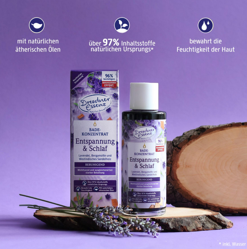 Odprężający płyn do kąpieli na dobry sen Dresdner Essenz