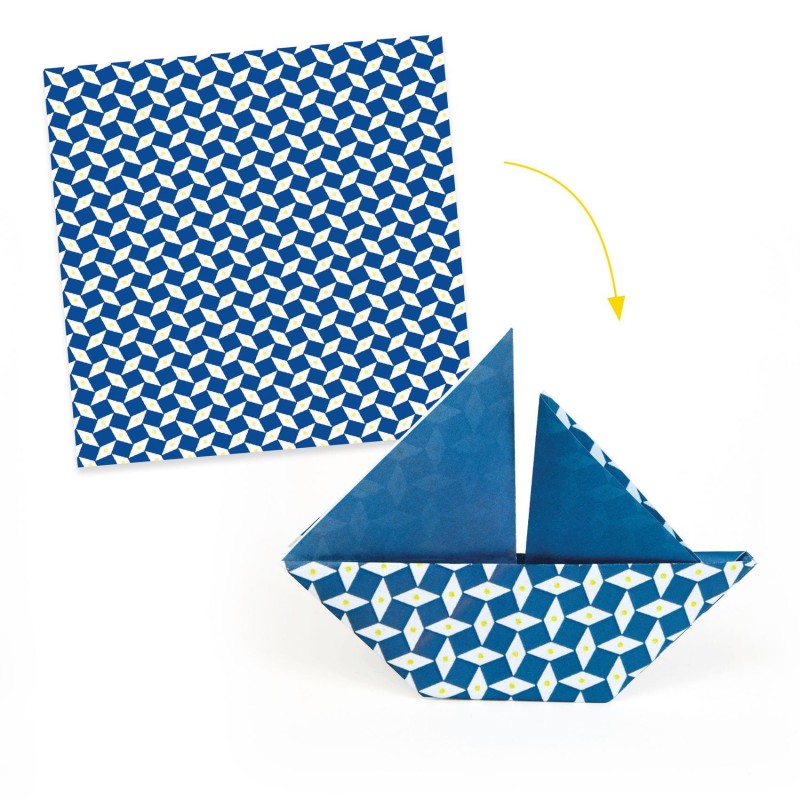 Ozdobne kartki do origami 100 szt. wzorki Djeco