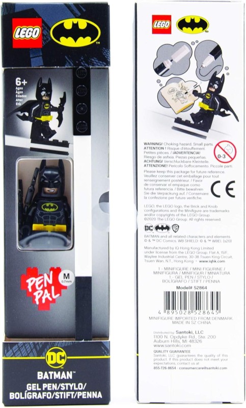 Lego długopis żelowy czarny z Minifigurką Batman 52864