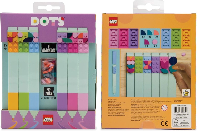 Lego Dots pisaki 6 kolorów z klockami 5006274
