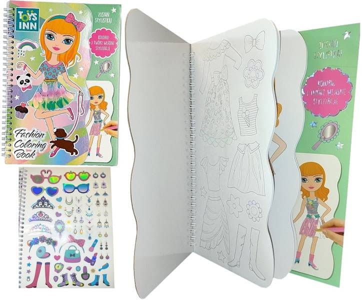 Notes z naklejkami do projektowania mody Fashion Toys Inn