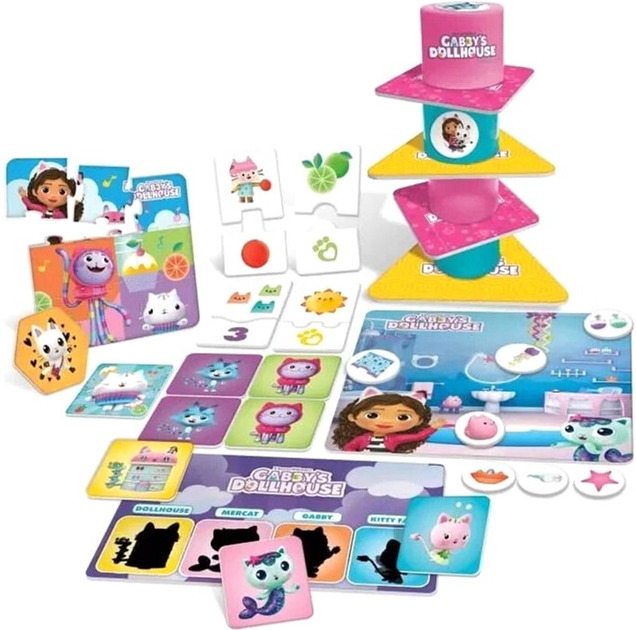 Gabby's Dollhouse 10 gier planszowych edukacyjnych od 3 lat