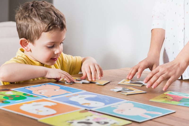 Dwustronne puzzle dla najmłodszych Farma Ludattica