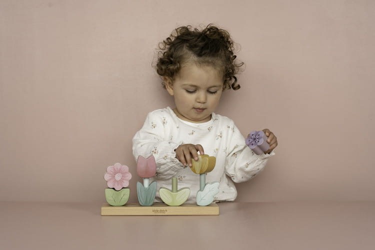 Układanka Kwiaty Fairy Garden Stacking Puzzle Little Dutch
