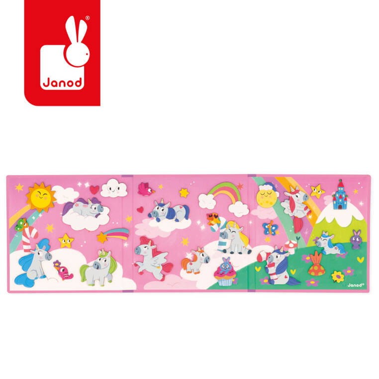 Magnetyczna układanka Jednorożce Magneti'stories Janod