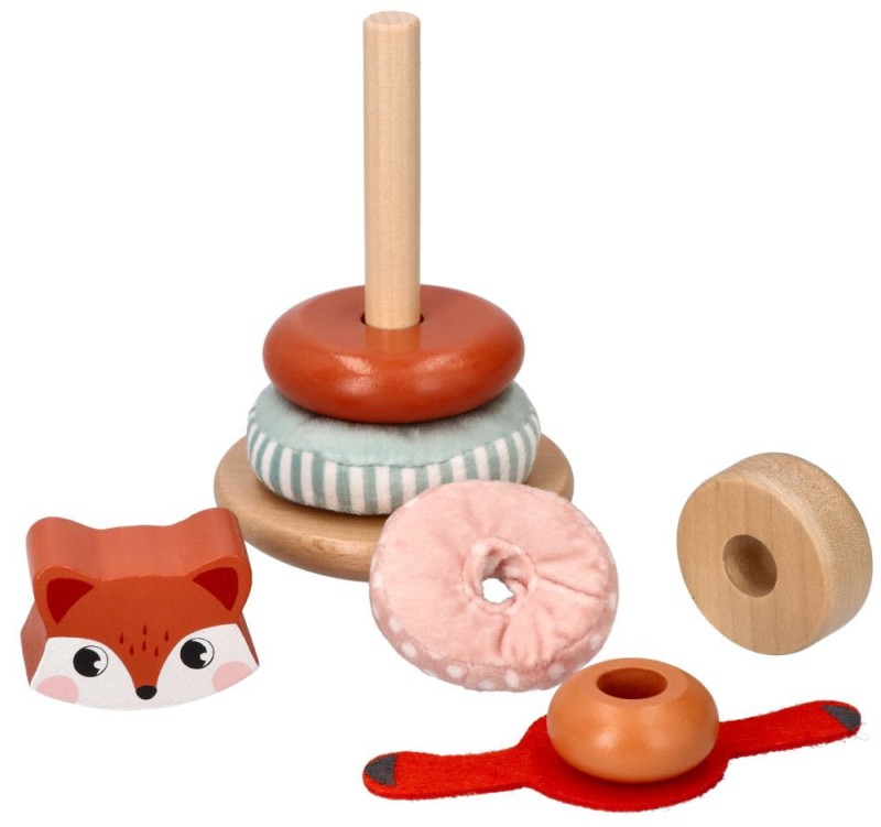 Układanka Lisek piramida z krążkami Adam Toys