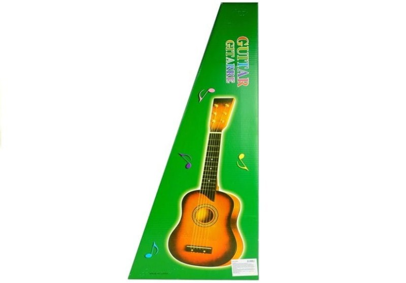 Gitara dla dzieci drewniana klasyczna z Kostką Czerwona 60 cm