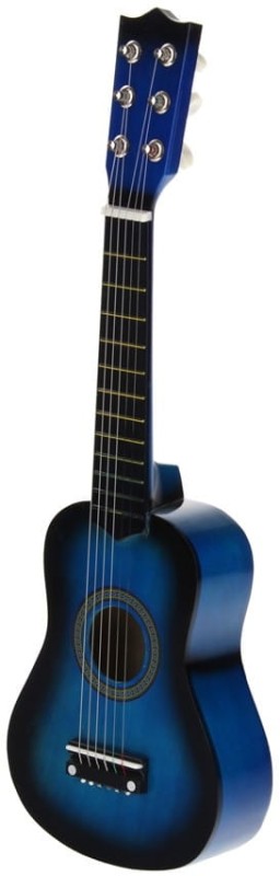 Gitara dla dzieci drewniana klasyczna z Kostką niebieska 60 cm