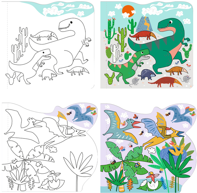 Wodna kolorowanka dinozaury malowanie wodą Avenir