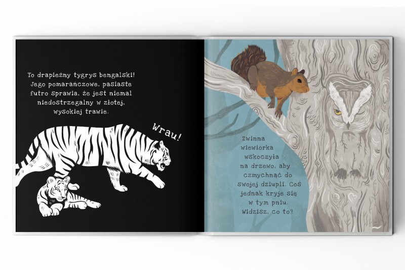 Sztuka kamuflażu zwierząt. Podświetl i Odkryj.