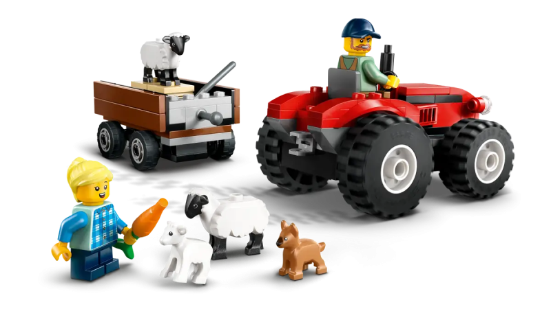 Lego 60461 Czerwony traktor z przyczepą i owcą