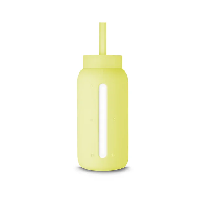 Słomka do szklanej butelki Muuki 720 ml Lounge Straw + Cap Sunny Lemonade