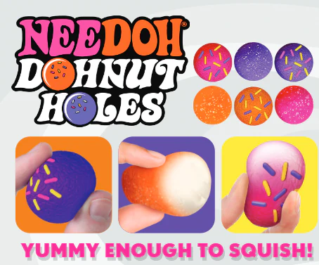 Gniotki pączki sensoryczne 6 szt. NeeDoh Dohnut Holes Schylling