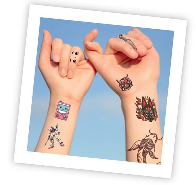 Tatuaże dla dzieci KAWAI 75 szt. Be Teens Buki