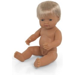 Pachnąca lalka chłopiec Europejczyk blond 38cm Miniland Doll