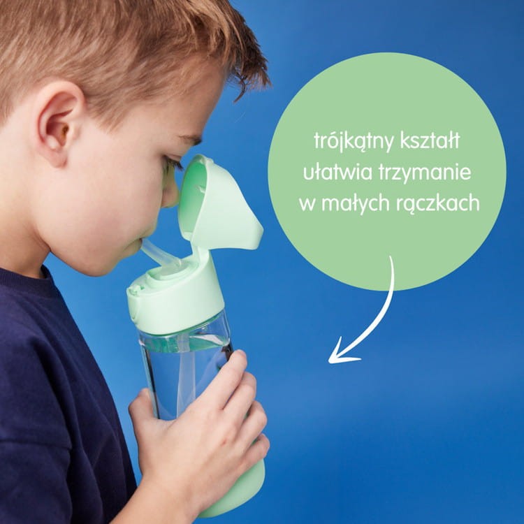 Butelka ze słomką 450 ml tritanowa, bidon Spearmint b.box