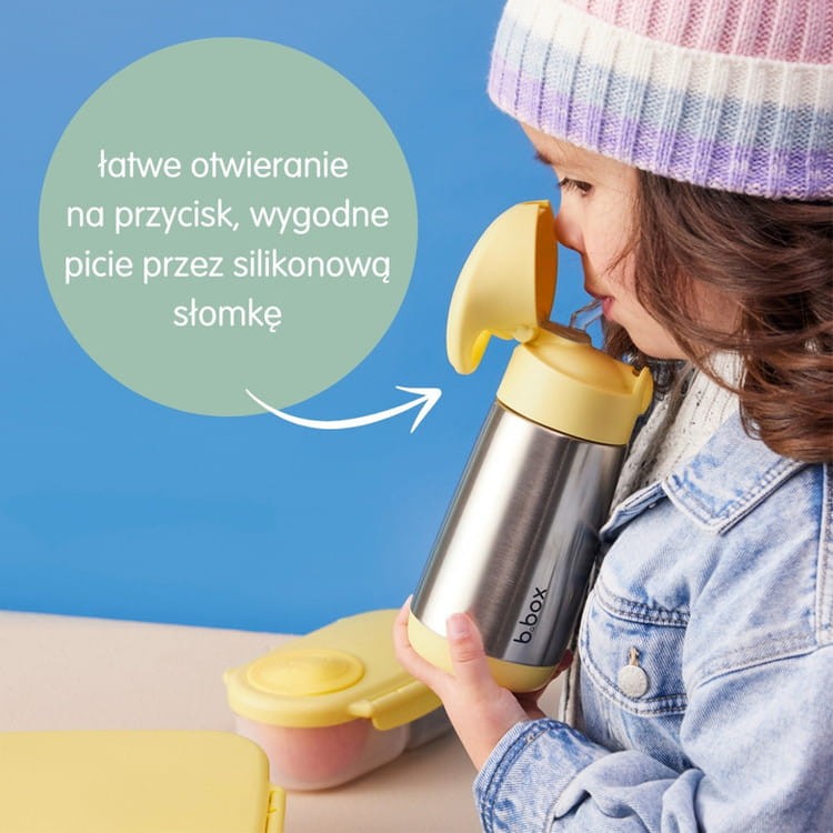 b.box bidon termiczny ze słomką dla dzieci 350 ml Lemon Twist
