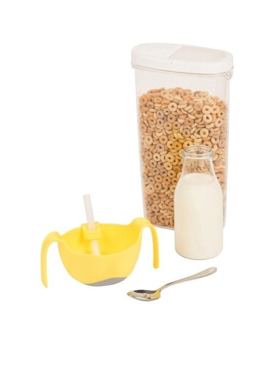 B.box miseczka na zupę 400ml ze słomką i pokrywką Bowl XL żółta