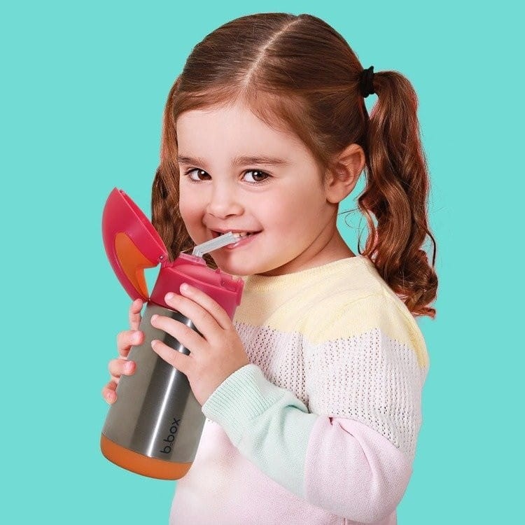 B.Box bidon termiczny termobutelka ze słomką INSULATED DRINK BOTTLE róż