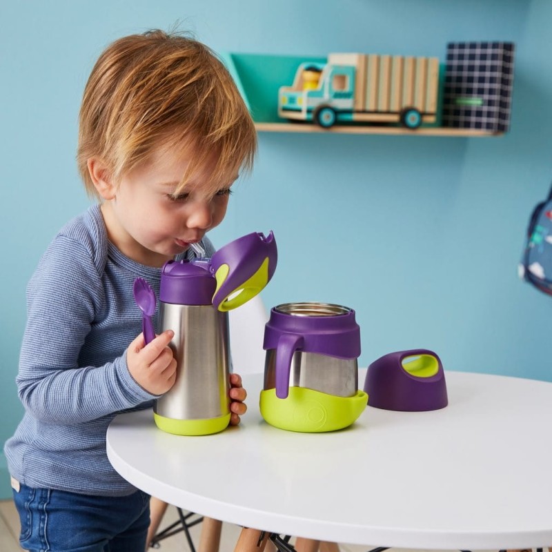 B.Box bidon termiczny termobutelka ze słomką INSULATED DRINK BOTTLE fiolet
