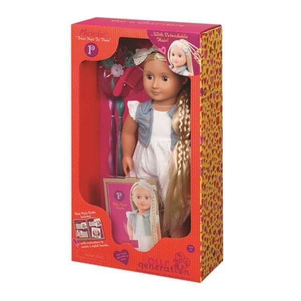 Our Generation - Phoebe lalka z włosami do stylizacji wersja deluxe z akcesoriami