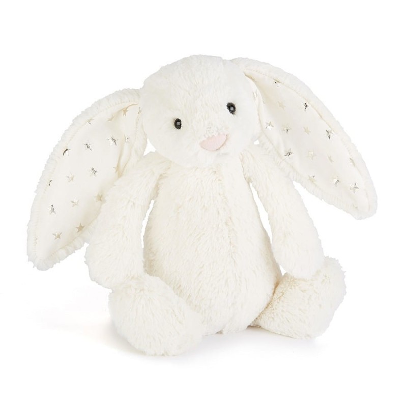 Pluszowy Króliczek 31 cm Biały Uszka w Gwiazdki - Jellycat