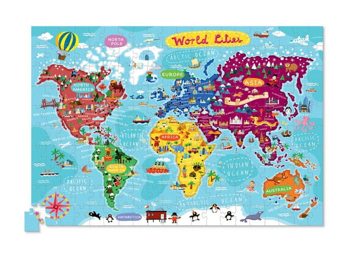 Puzzle 200 el. w Tubie Miasta Świata - Crocodile Creek