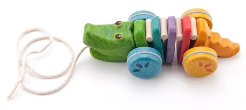 Tęczowy Aligator do Ciągnięcia - PlanToys