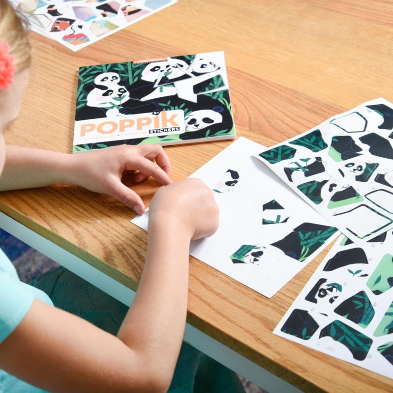 Puzzle Naklejki Dzikie Zwierzęta - Poppik