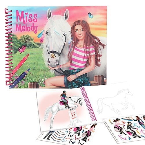 Kolorowanka z Naklejkami Konie Sienna - Miss Melody