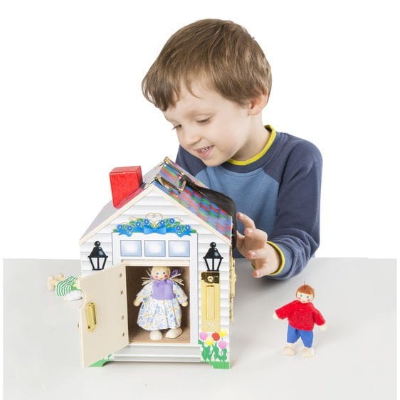 Domek Edukacyjny 4 Zamki, Kulczyki, Dzwoni, Laleczki - Melissa & Doug