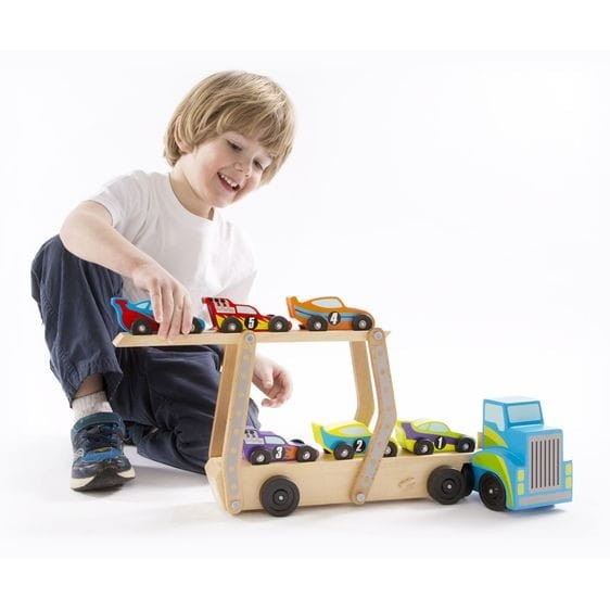 Piętrowa Ciężarówka i Auta Wyścigowe - Melissa & Doug