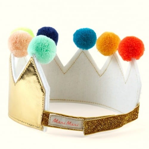 Złota Korona z Pomponami - Meri Meri