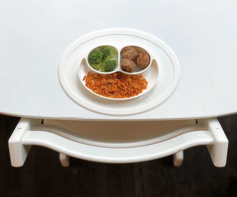 Silikonowy Talerzyk 2w1 Biały Mini Mat - ezpz