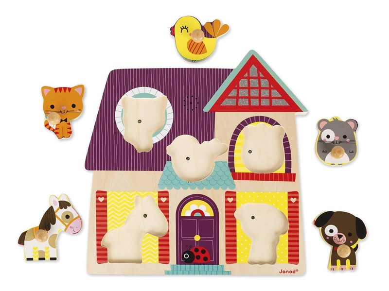 Puzzle Muzyczne Dźwiękowe Mali Przyjaciele - Janod