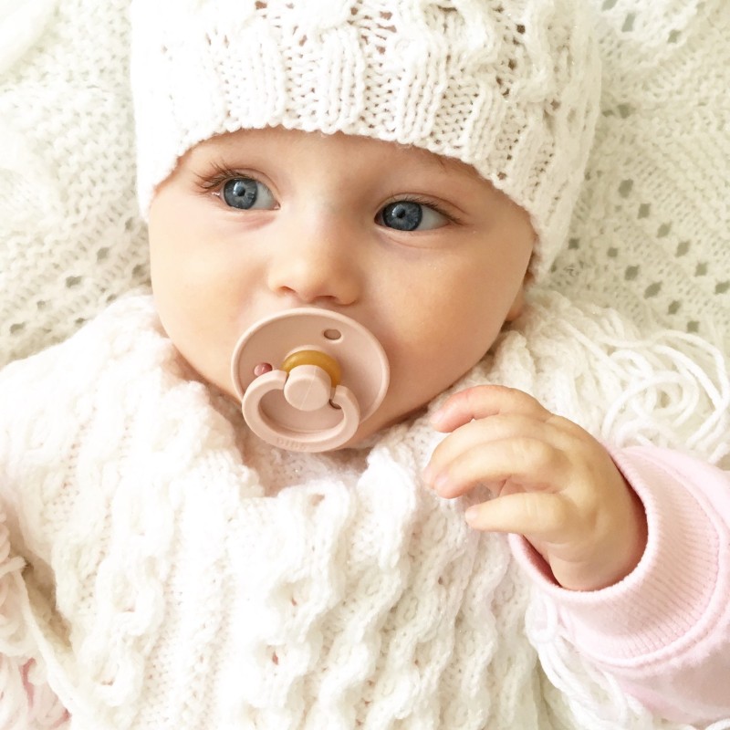 Smoczek Uspokajający z Naturalnego Kauczuku S 0-6 mies. Blush - BIBS