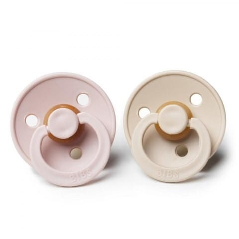 Smoczek Uspokajający z Naturalnego Kauczuku S 0-6 mies. Blush & Vanilla 2-pack - BIBS
