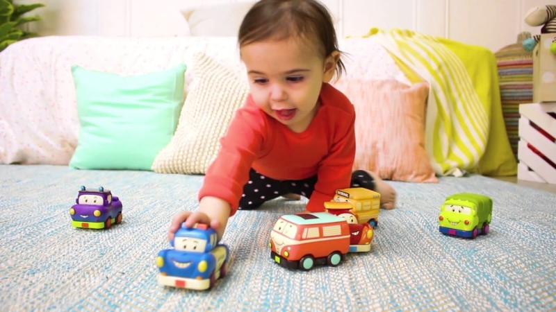 Miękkie Autka z Napędem Mini Wheeee-ls! pick-up - b.toys